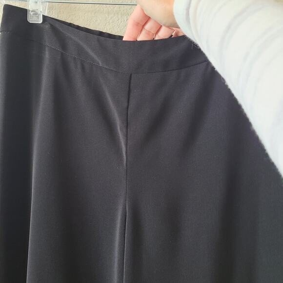 Susan Graver Black Pants Sz Medium Zipper Lightweight Career Minimalist Stretch - Picture 2 of 8